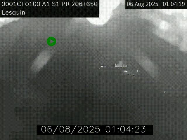 Webcam autoroute A1 à hauteur de Lesquin. Vue orientée vers Lille