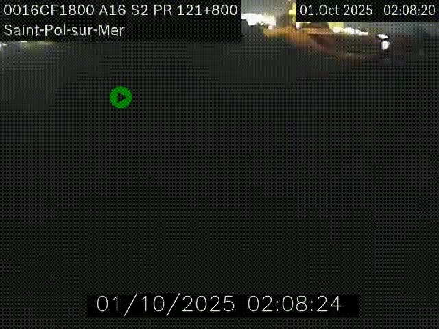 Webcam autoroute A16 à proximité de Dunkerque, à hauteur de la sortie Saint-Pol-sur-Mer. Vue orientée vers Calais