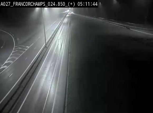 Caméra autoroutière à proximité du circuit de Spa-Francorchamps à Stavelot sur l'A27/E42