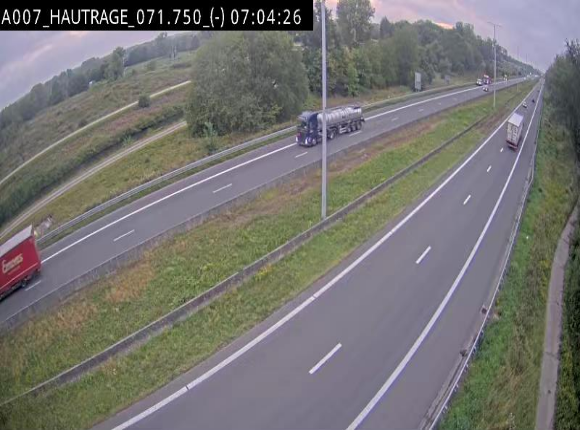 Webcam autoroute Belgique - Hautrage - E19 - BK 71.7