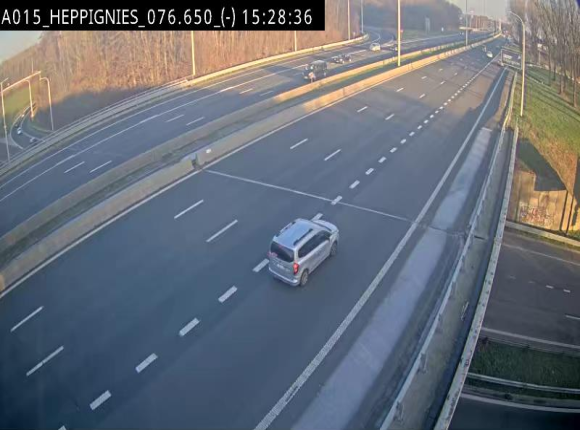 Webcam autoroute Belgique - Heppignies - E42 direction Namur - BK 76.4