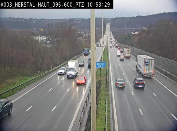 Webcam E40 à Herstal en direction de Liège et en provenance d'Aachen