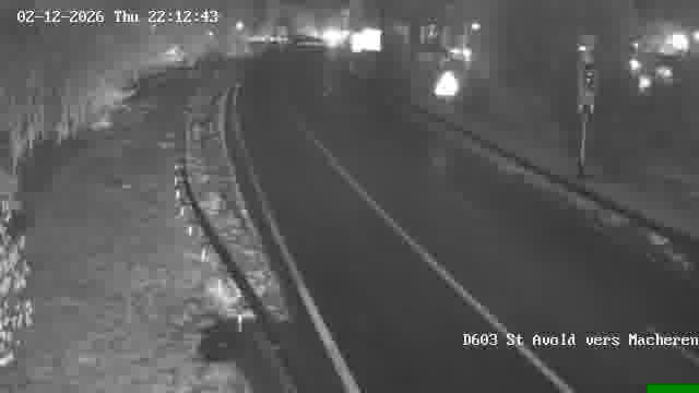 Webcam sur la D603 située à proximité de Saint-Avold. Vue orientée vers Macheren.