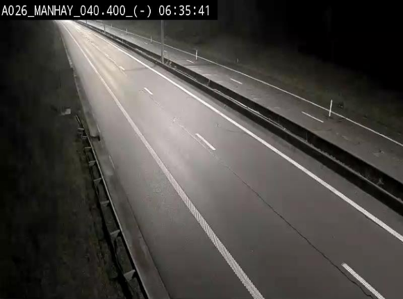 Webcam autoroute A26/E25 à hauteur de Manhay, après la jonction avec la N651 en direction de Liège - BK 40.4