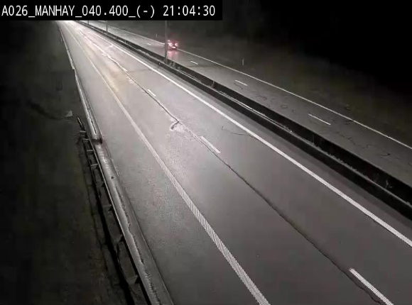 Webcam autoroute A26/E25 à hauteur de Manhay, après la jonction avec la N651 en direction de Liège - BK 40.4