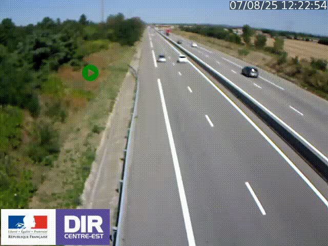 Webcam sur le contournement de Valence, sur la Nationale 7, à la jonction avec la N532, caméra orientée vers Grenoble