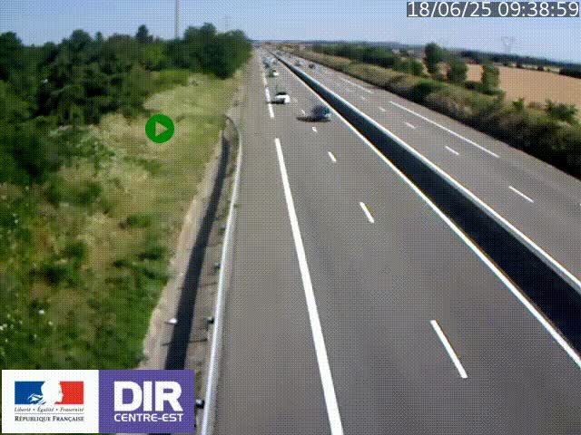 Webcam sur le contournement de Valence, sur la Nationale 7, à la jonction avec la N532, caméra orientée vers Grenoble