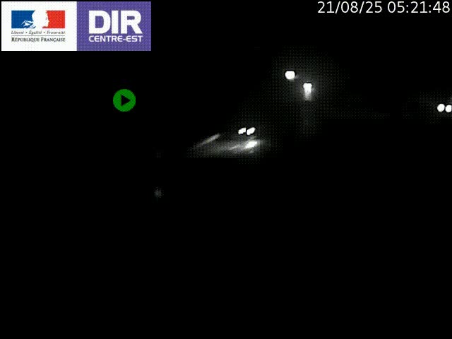 Caméra de circulation routière sur le boulevard périphérique Laurent Bonnevay de Lyon (D383) à hauteur de Bron, avant la jonction avec l'A43. Vue orientée vers l'échangeur