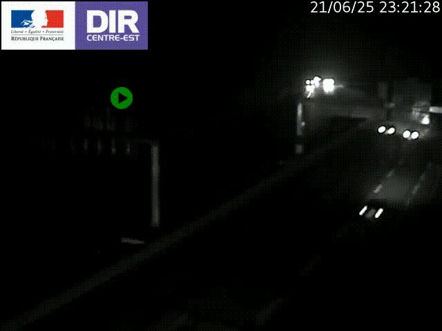 Caméra de circulation routière sur le boulevard périphérique Laurent Bonnevay de Lyon (D383) à hauteur de Bron, avant la jonction avec l'A43. Vue orientée vers l'échangeur