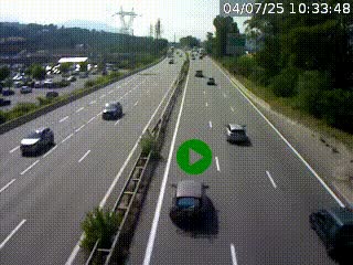 Caméra routière à hauteur des centres commerciaux et de la sortie 14 en direction d'Albertville