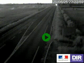 Webcam routière sur la RN7 à hauteur de Toulon-sur-Allier, entre Moulins et Vichy