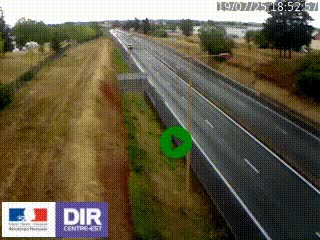 Webcam à Mably, à proximité de Roanne en direction de Moulins sur la N7