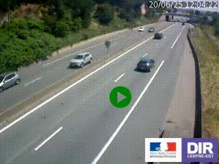 Caméra autoroutière sur l'A47 à hauteur de Givors, a proximité de Lyon. La webcam est orientée vers Lyon