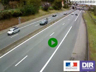 Caméra autoroutière sur l'A47 à hauteur de Givors, a proximité de Lyon. La webcam est orientée vers Lyon
