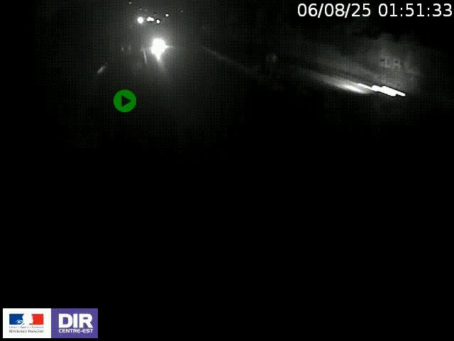 Webcam à Bron sur l'A43 à la jonction avec le boulevard périphérique de Lyon (D383). Vue orientée vers Lyon