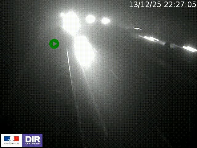 Webcam à Bron sur l'A43 à la jonction avec le boulevard périphérique de Lyon (D383). Vue orientée vers Lyon