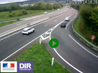 Webcam routière sur la RN6 à Auxerre, à hauteur de la sortie Monéteau, en direction de l'A6 (Gurgy)