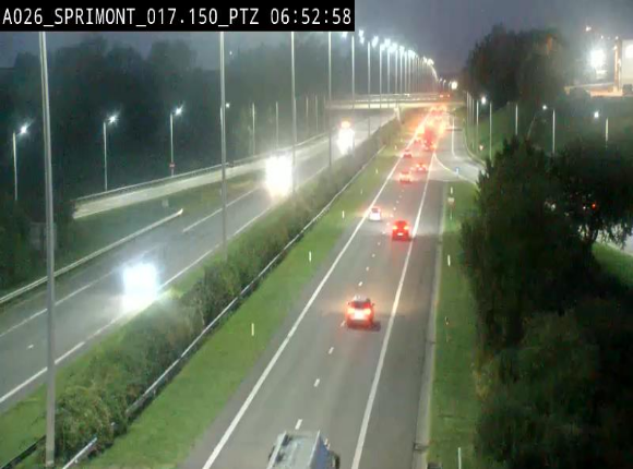 Webcam A26 (E25) à Sprimont, sur l'autoroute entre Liège et Arlon. Vue orientée vers le Luxembourg