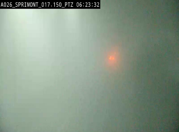 Webcam A26 (E25) à Sprimont, sur l'autoroute entre Liège et Arlon. Vue orientée vers le Luxembourg