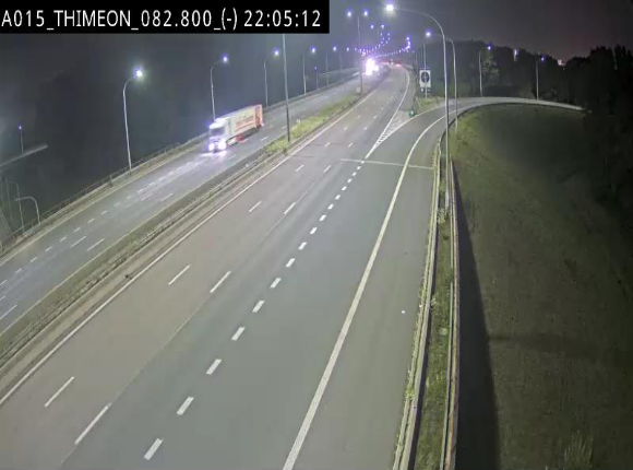 Caméra trafic Belgique - Thiméon - E42, jonction avec A54 (E420) direction La Louvière/Charleroi - BK 82.82