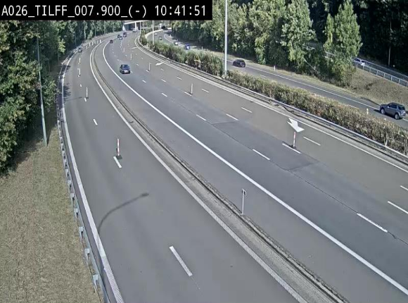 Webcam autoroute A26/E25 à Esneux, en Belgique en direction Luxembourg - BK 7.9