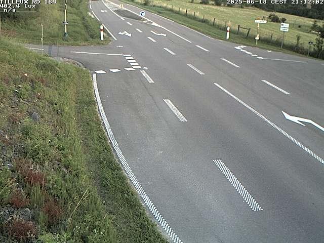 Webcam sur la RD164 à Tilleux. Vue orientée vers Neufchâteau