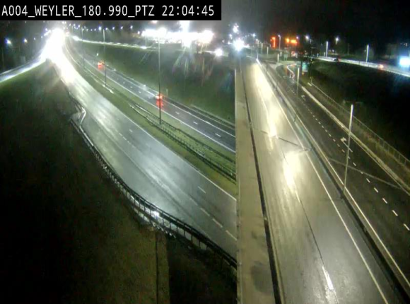 Webcam à la jonction entre la N81 et l'E411 à hauteur de la sortie 32 Longwy/Messancy à Arlon. Vue orientée vers Bruxelles