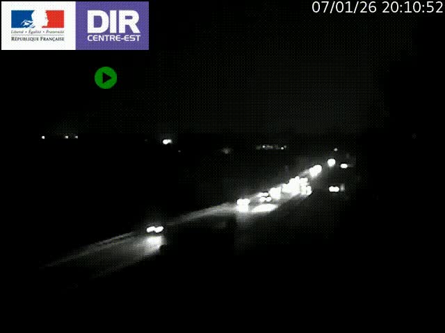 Caméra trafic à Meylan sur la Rocade-Sud de Grenoble en direction d'Aix-en-Provence