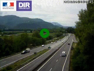 Caméra trafic à Meylan sur la Rocade-Sud de Grenoble en direction d'Aix-en-Provence
