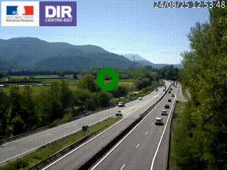 Caméra trafic à Meylan sur la Rocade-Sud de Grenoble en direction d'Aix-en-Provence