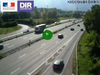 Caméra routière à hauteur de la sortie 15 Chambéry-centre au PK 4,103 en direction d'Albertville