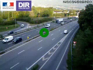 Caméra routière à hauteur de la sortie 15 Chambéry-centre au PK 4,103 en direction d'Albertville