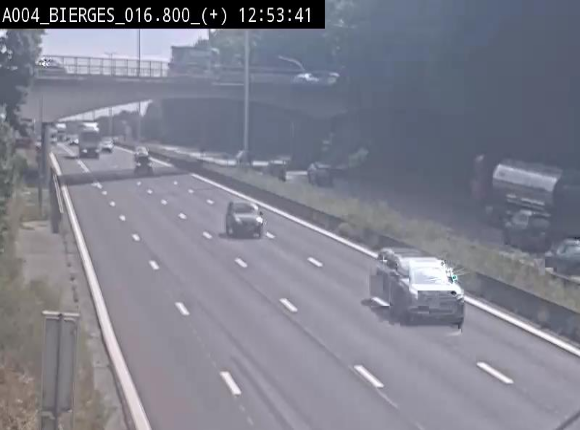 Webcam à Wavre, à hauteur de la sortie 5 Bierges. Vue orientée vers Namur