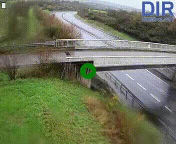 Webcam sur A84 à hauteur de Pont-Farcy, au niveau du pont autoroutier sur la Vire, au sud de Saint-Lô