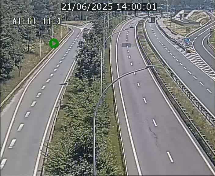 Traffic live webcam Luxembourg Senningerberg - A1 direction Allemagne - BK 11.3