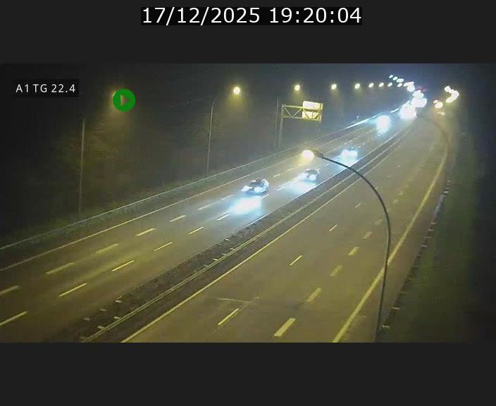 Traffic live webcam Luxembourg Flaxweiler - A1 direction Luxembourg - BK 22.4