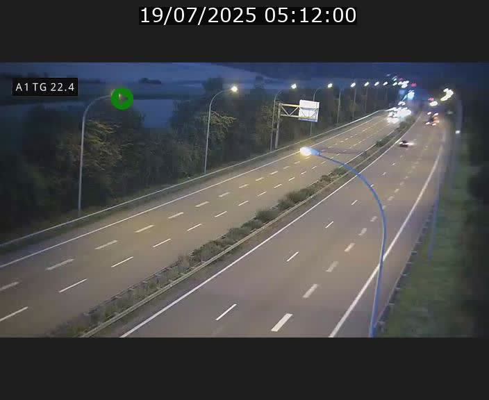 Traffic live webcam Luxembourg Flaxweiler - A1 direction Luxembourg - BK 22.4