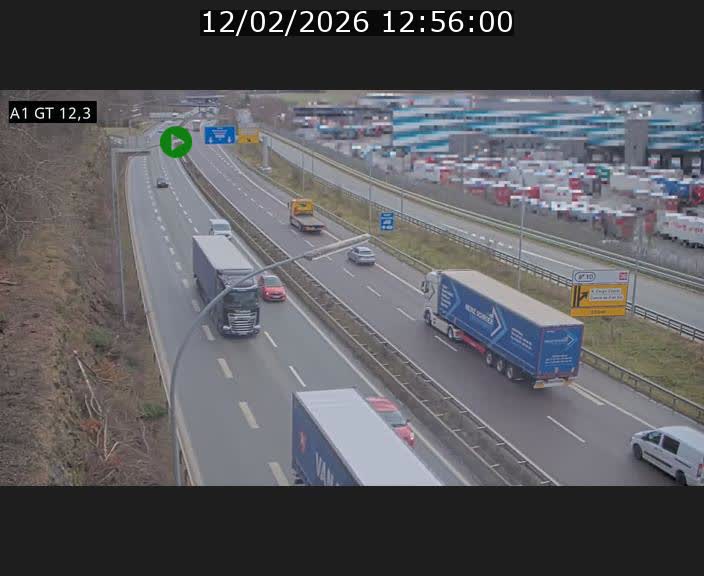 Traffic live webcam Luxembourg Senningerberg - A1 direction Allemagne - BK 12.3