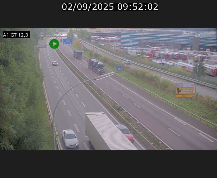 Traffic live webcam Luxembourg Senningerberg - A1 direction Allemagne - BK 12.3