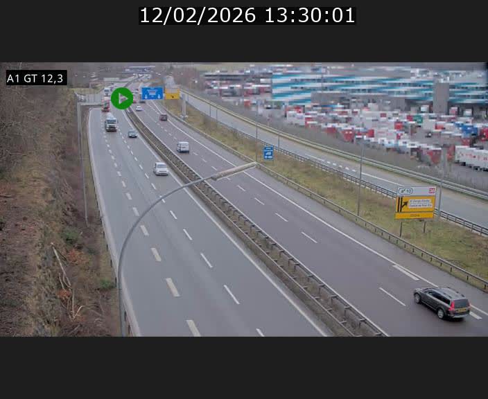 Traffic live webcam Luxembourg Senningerberg - A1 direction Allemagne - BK 12.3