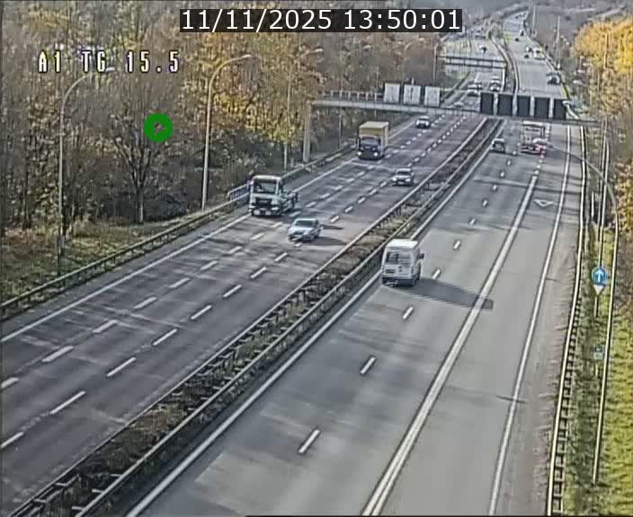 Traffic live webcam Luxembourg Munsbach - A1 direction Luxembourg - BK 15.5