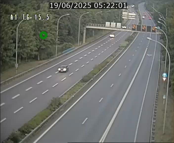 Traffic live webcam Luxembourg Munsbach - A1 direction Luxembourg - BK 15.5