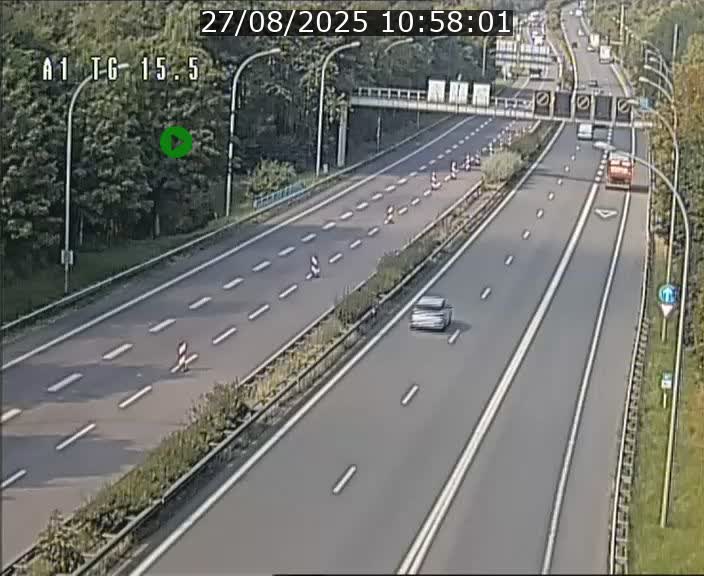 Traffic live webcam Luxembourg Munsbach - A1 direction Luxembourg - BK 15.5