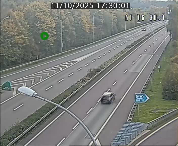 Traffic live webcam Luxembourg Grevenmacher - A1 direction Luxembourg - BK 30.1