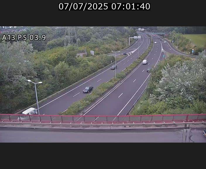 Traffic live webcam Luxembourg Differdange - A13 direction Esch-sur-Alzette - BK 3.9
