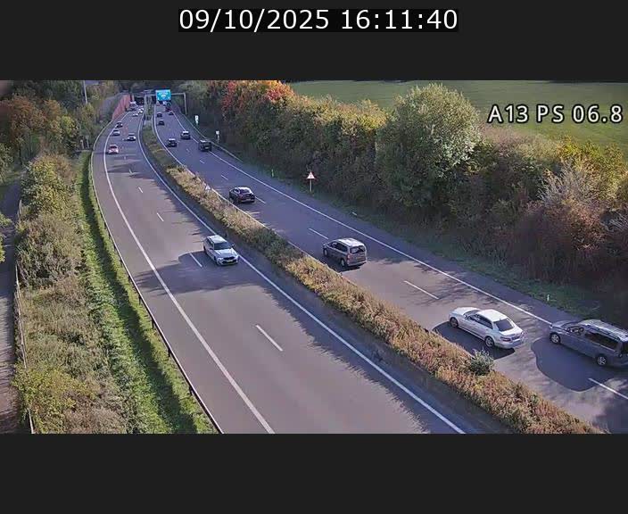 Traffic live webcam Luxembourg Ehlerange - A13 direction Esch-sur-Alzette - BK 6.8