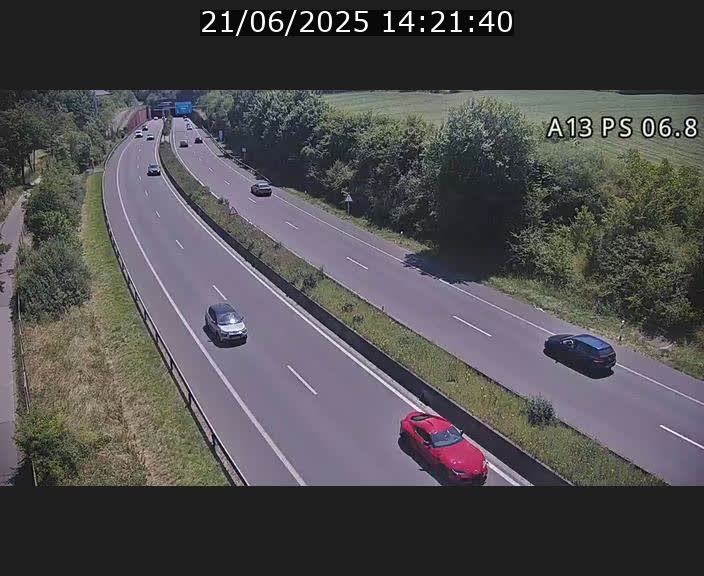Traffic live webcam Luxembourg Ehlerange - A13 direction Esch-sur-Alzette - BK 6.8