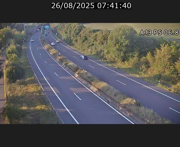 Traffic live webcam Luxembourg Ehlerange - A13 direction Esch-sur-Alzette - BK 6.8