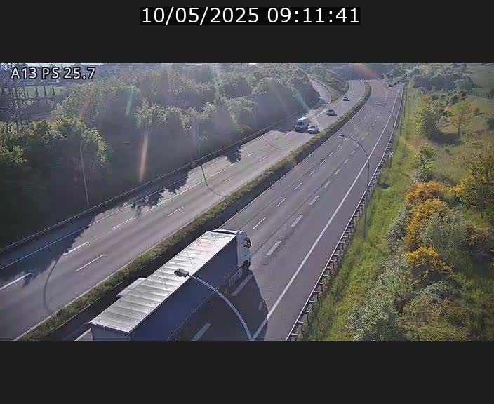 Traffic live webcam Luxembourg Frisange - A13 direction Allemagne - BK 26