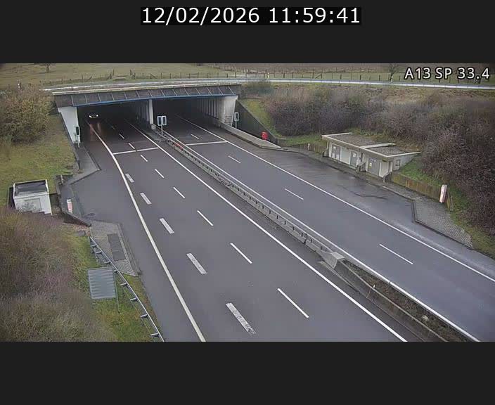 Webcam trafic sur A13 à hauteur d'Altwies en direction de Mondorf-les-bains et en provenance de l'Allemagne